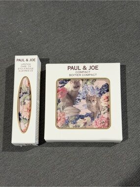 NIB PAUL & JOE Cat Compact & Lipstick Case